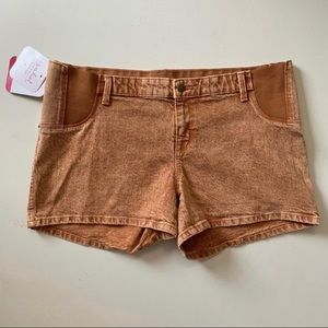 Isabel Maternity Carpenter Shorts Size 14 Acid Wash Denim NWT